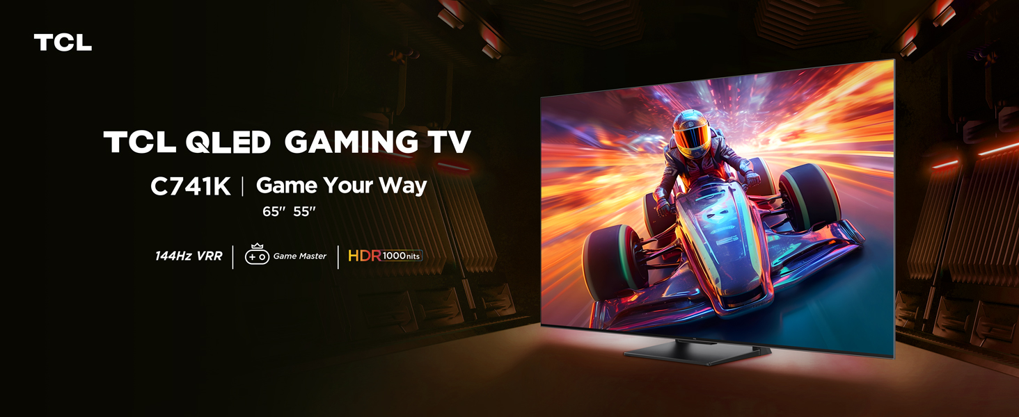 4K QLED TV inch Google TV C741K TCL UK